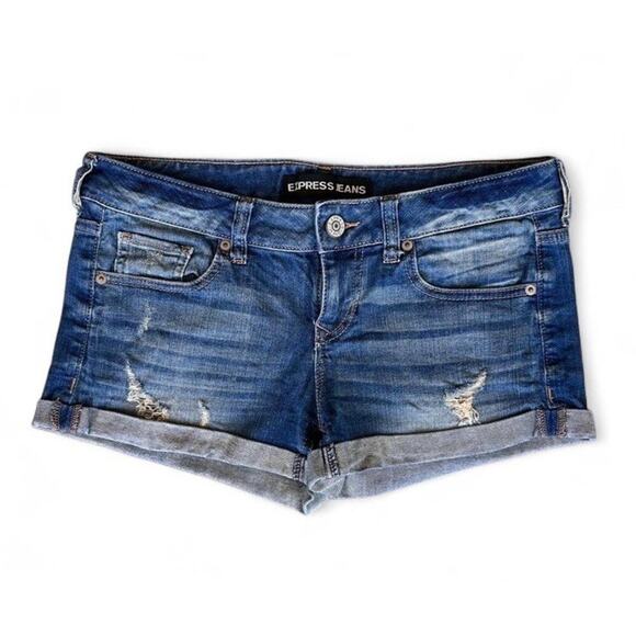 Women’s Y2K Express denim jean shorts size 2 - Picture 1 of 3